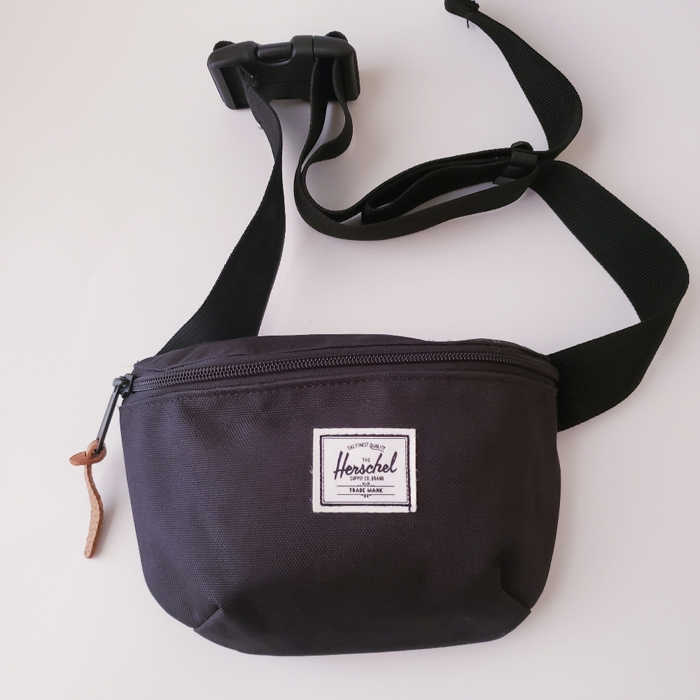 Herschel Black Canvas Belt Bag - Picture 3 of 12